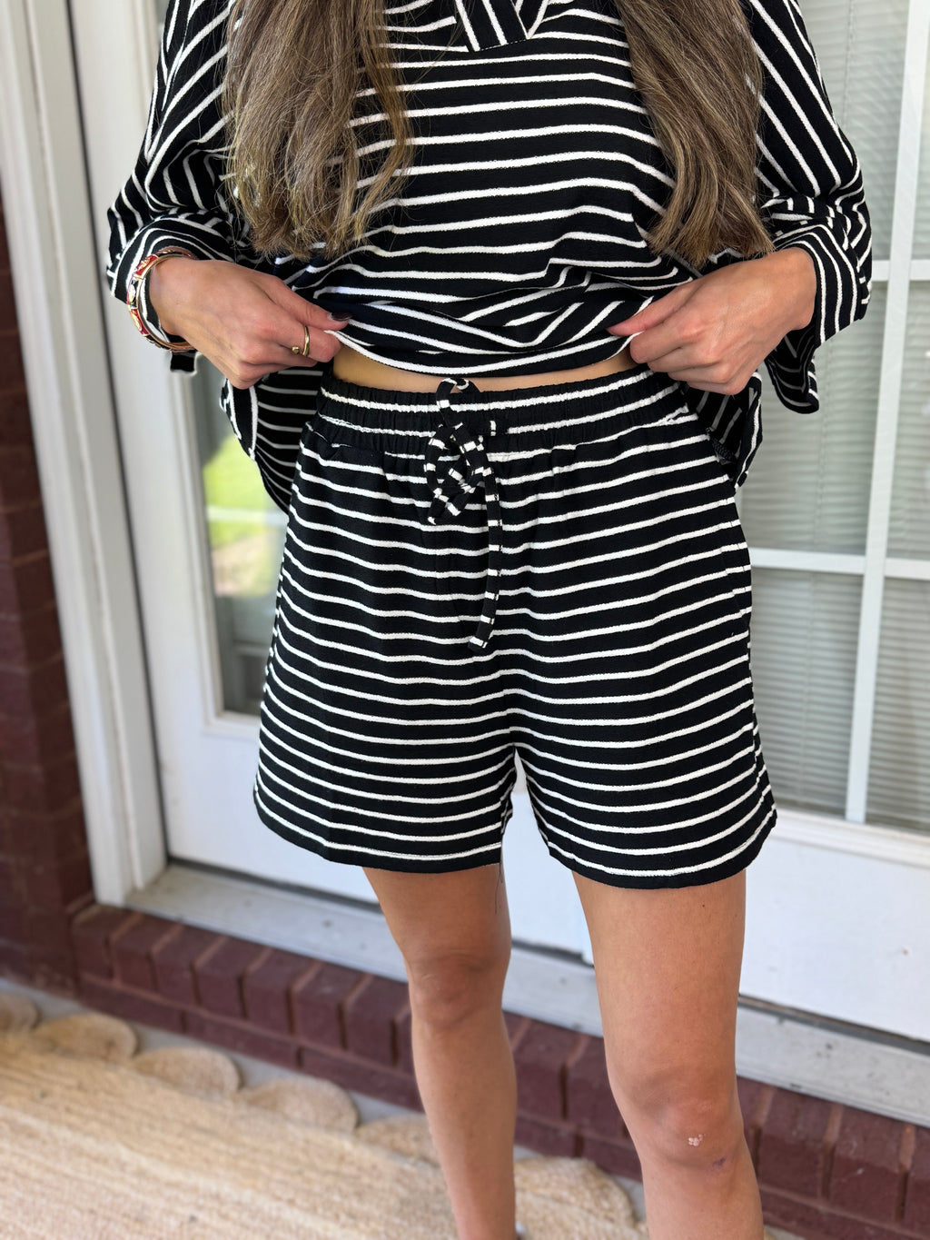 Sideline Set - Black & White Stripe