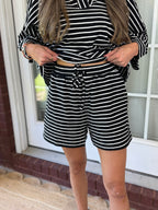 Sideline Set - Black & White Stripe