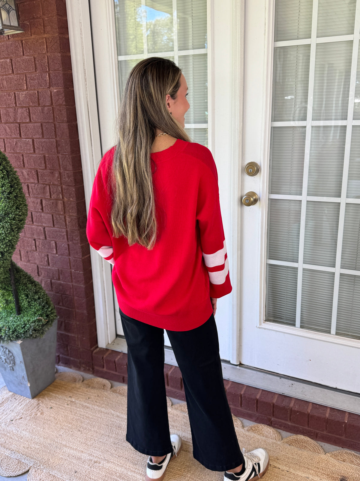 Stewart Simmons - Georgia Quad V-Neck Sweater