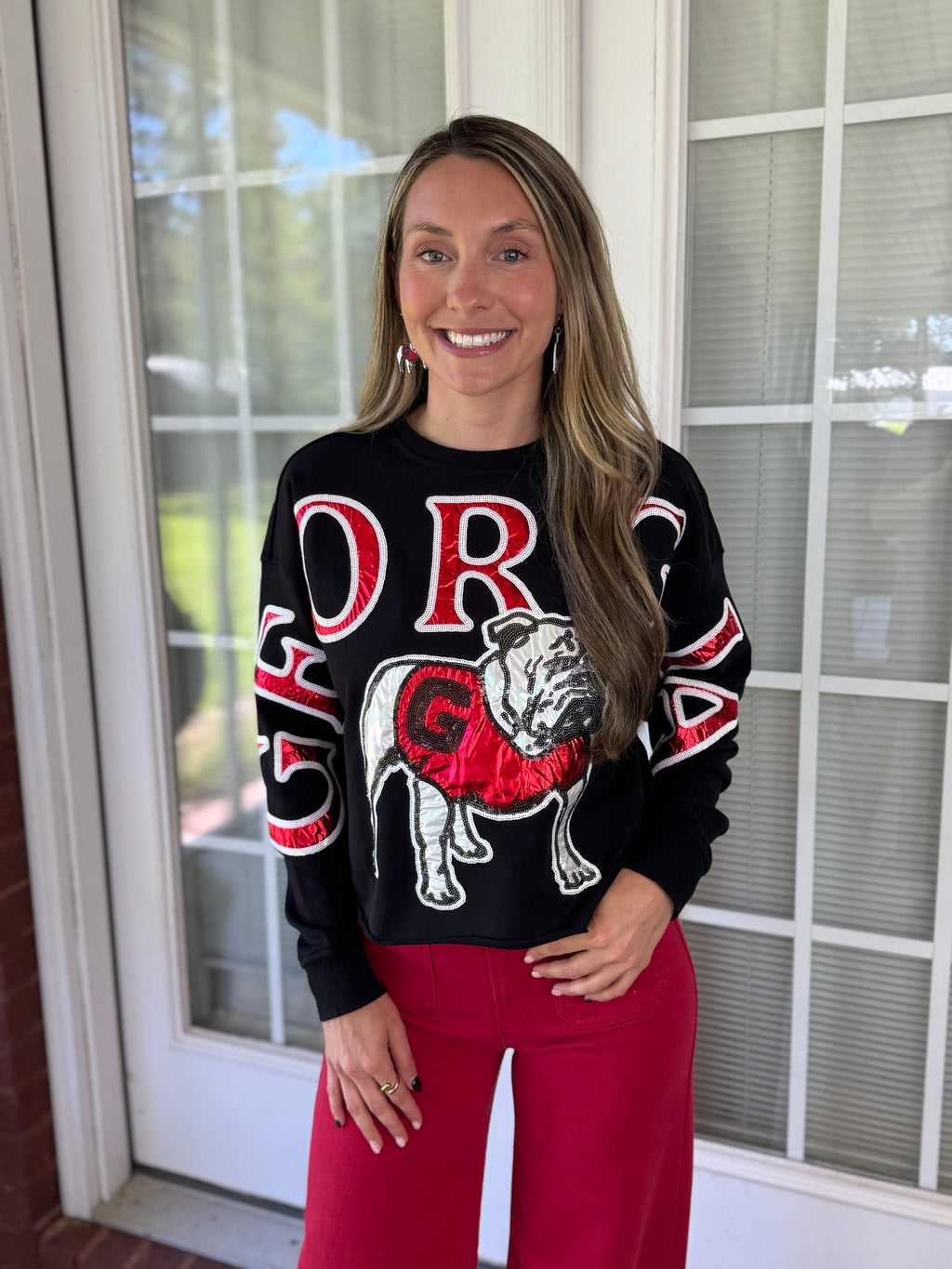 Stewart Simmons - Georgia Stadium Sequin Crewneck