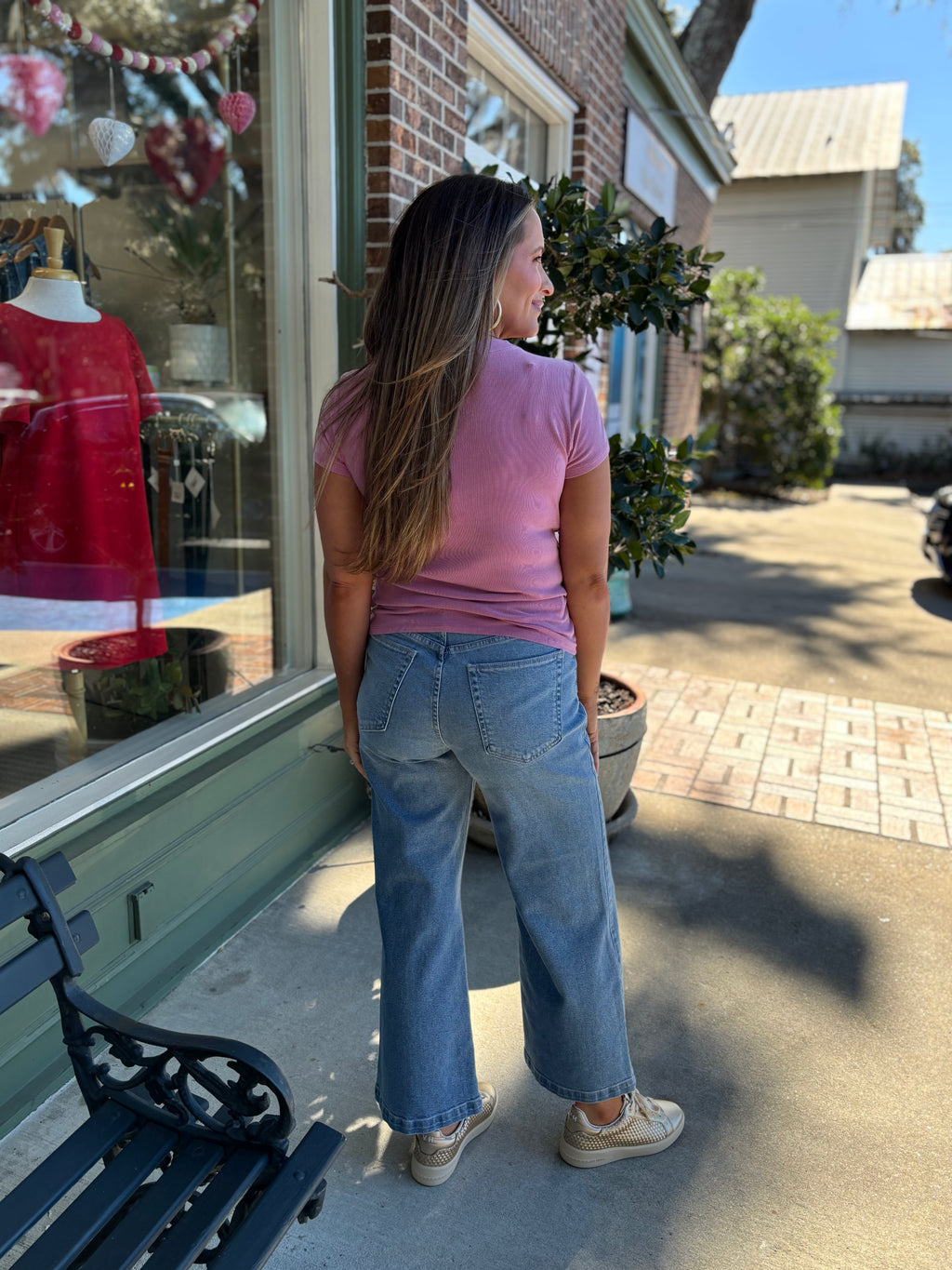 Ribbed Tee - Mauve