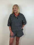 Sideline Set - Black & White Stripe