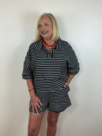 Sideline Set - Black & White Stripe