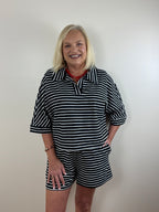 Sideline Set - Black & White Stripe