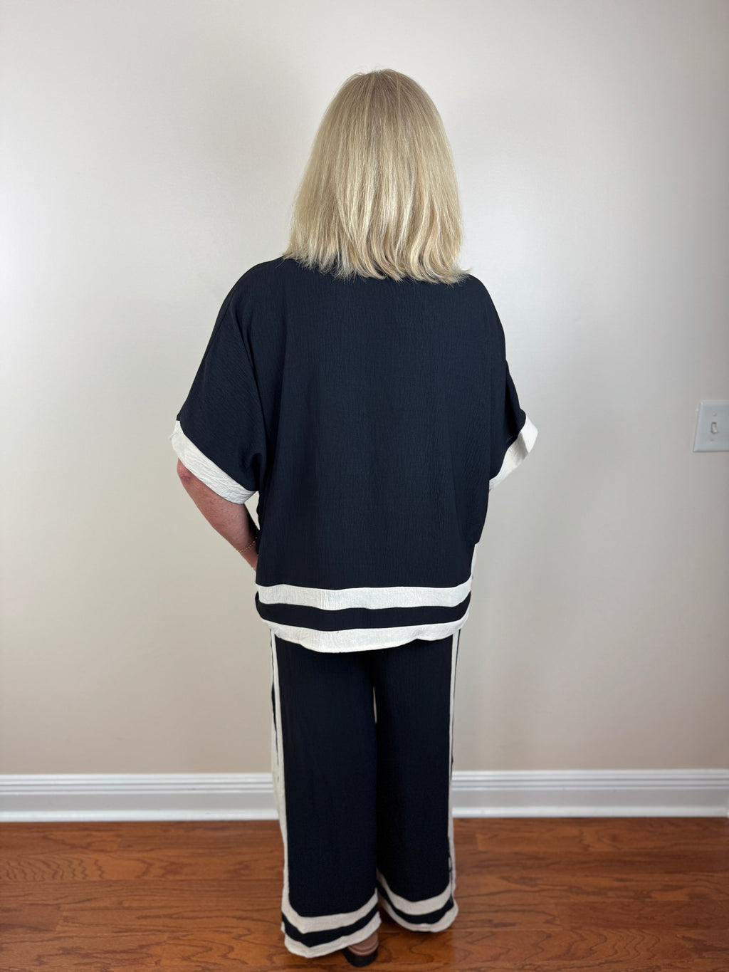 Contrast Trim Set - Black & Cream