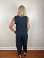 Textured Woven top & Relaxed Pants Set - Black