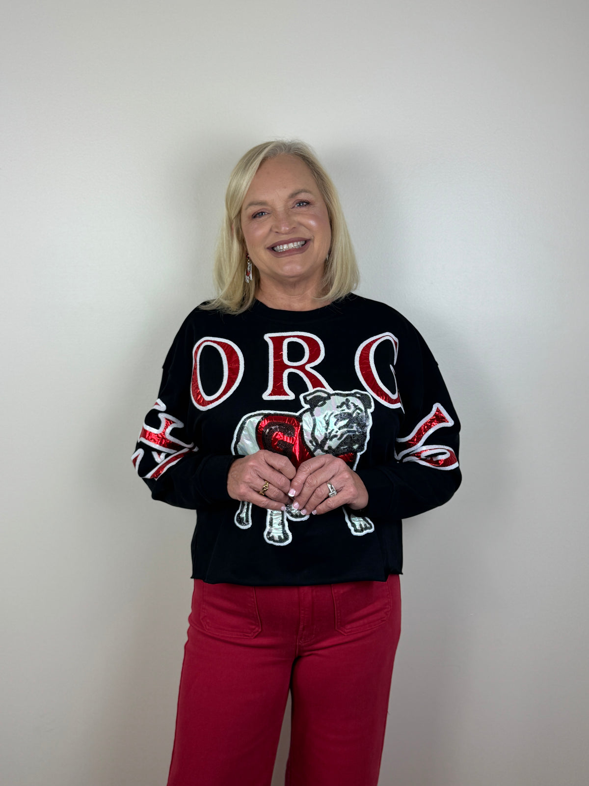 Stewart Simmons - Georgia Stadium Sequin Crewneck
