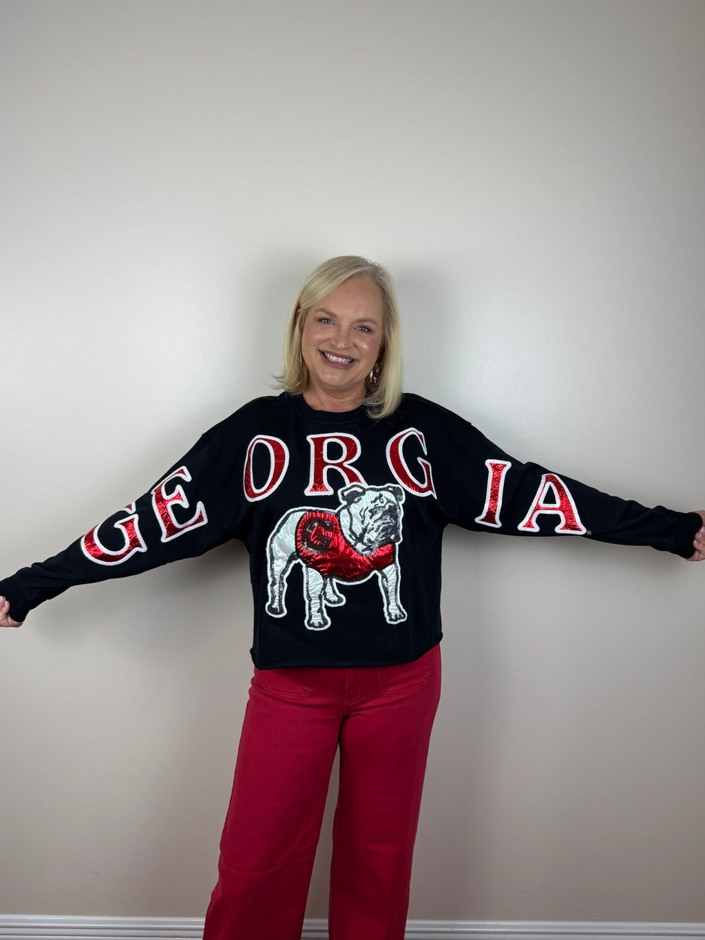 Stewart Simmons - Georgia Stadium Sequin Crewneck
