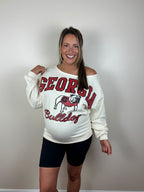 Stewart Simmons - Georgia Overtime Off The Shoulder Sweatshirt