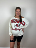 Stewart Simmons - Georgia Overtime Off The Shoulder Sweatshirt