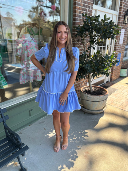 mary square adelyn dress in blue kj clothier 