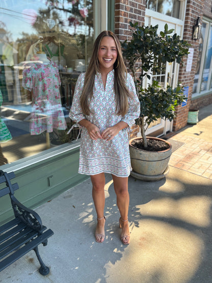 mary square lainey dress sunshower flora kj clothier