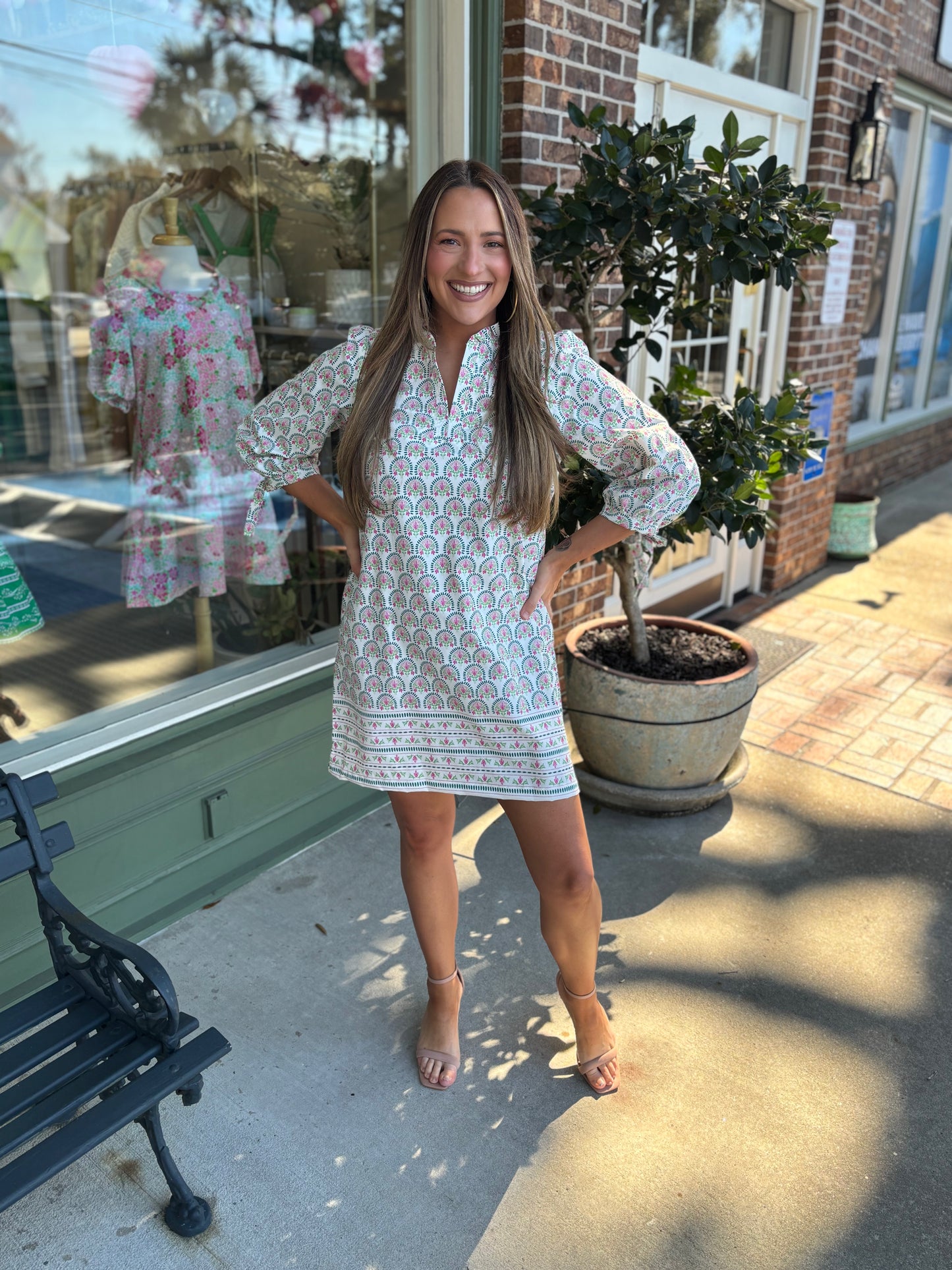 mary square lainey dress sunshower flora kj clothier