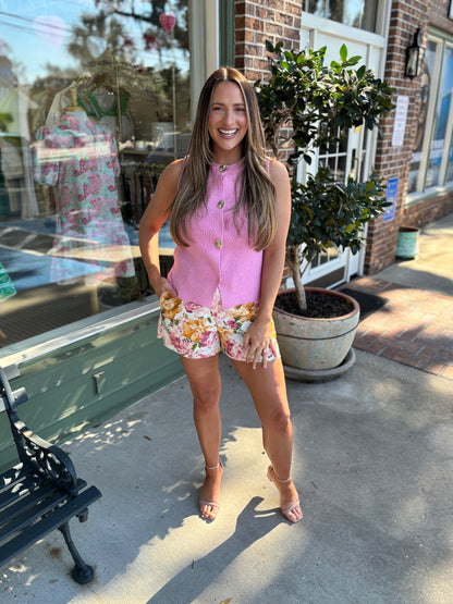 Goldie Sweater Tank - Pink