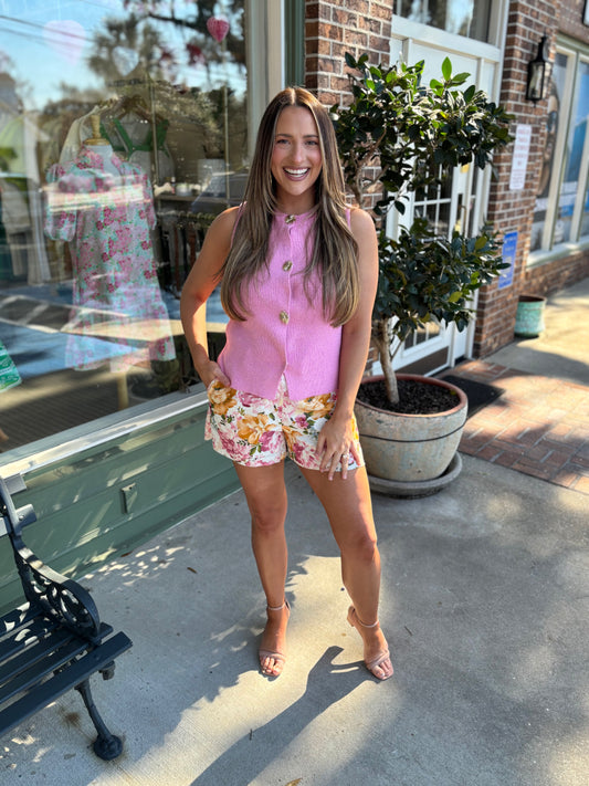 Goldie Sweater Tank - Pink