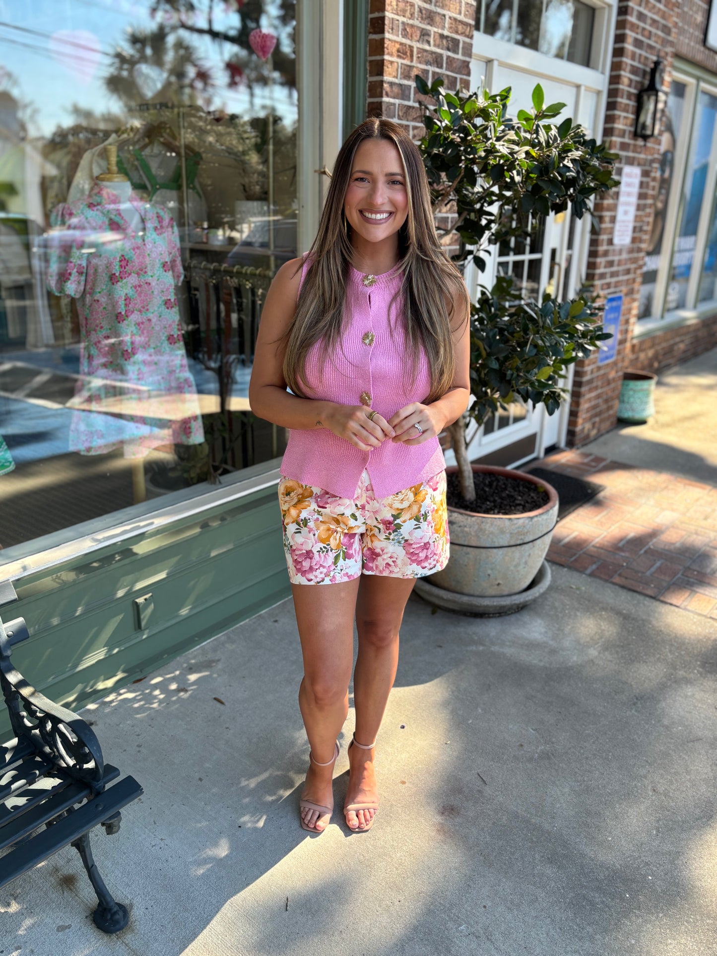 Goldie Sweater Tank - Pink