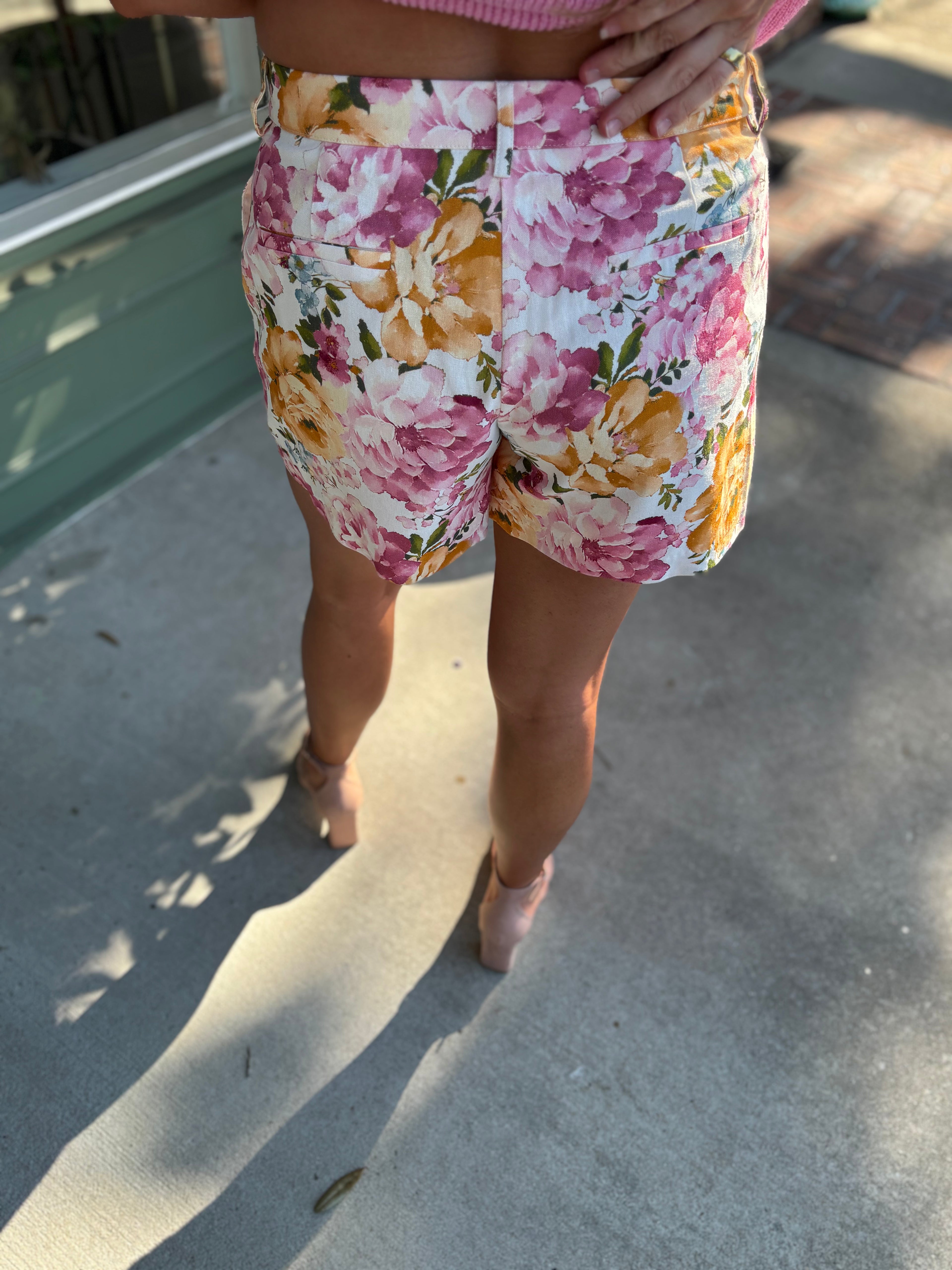 Brady Floral Linen Shorts