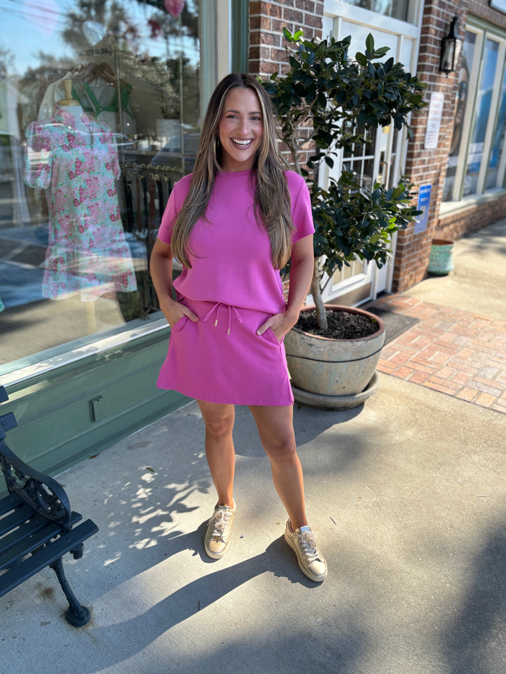 mary square cora skort pink cloud silk kj clothier