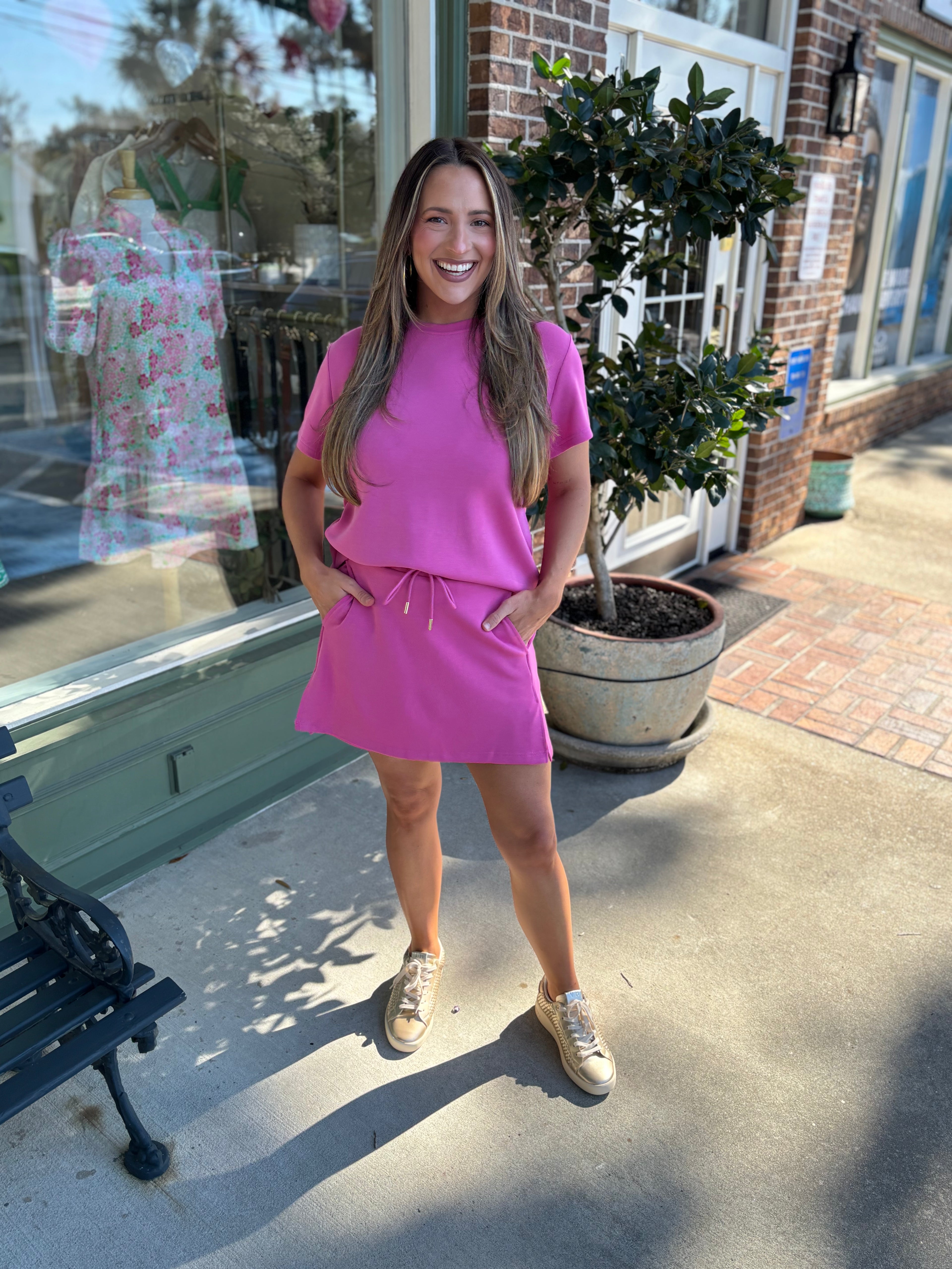 mary square cora skort pink cloud silk kj clothier
