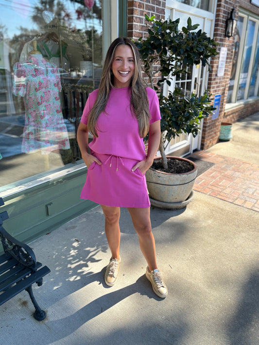 mary square cora skort pink cloud silk kj clothier