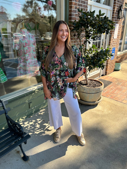 jungle print tunic v neck peta tunic show me your mumu kj clothier