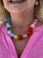Mickey Gumball Beaded Necklace in Rainbow Multi