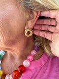 23mm Love Knot Earrings - Gold