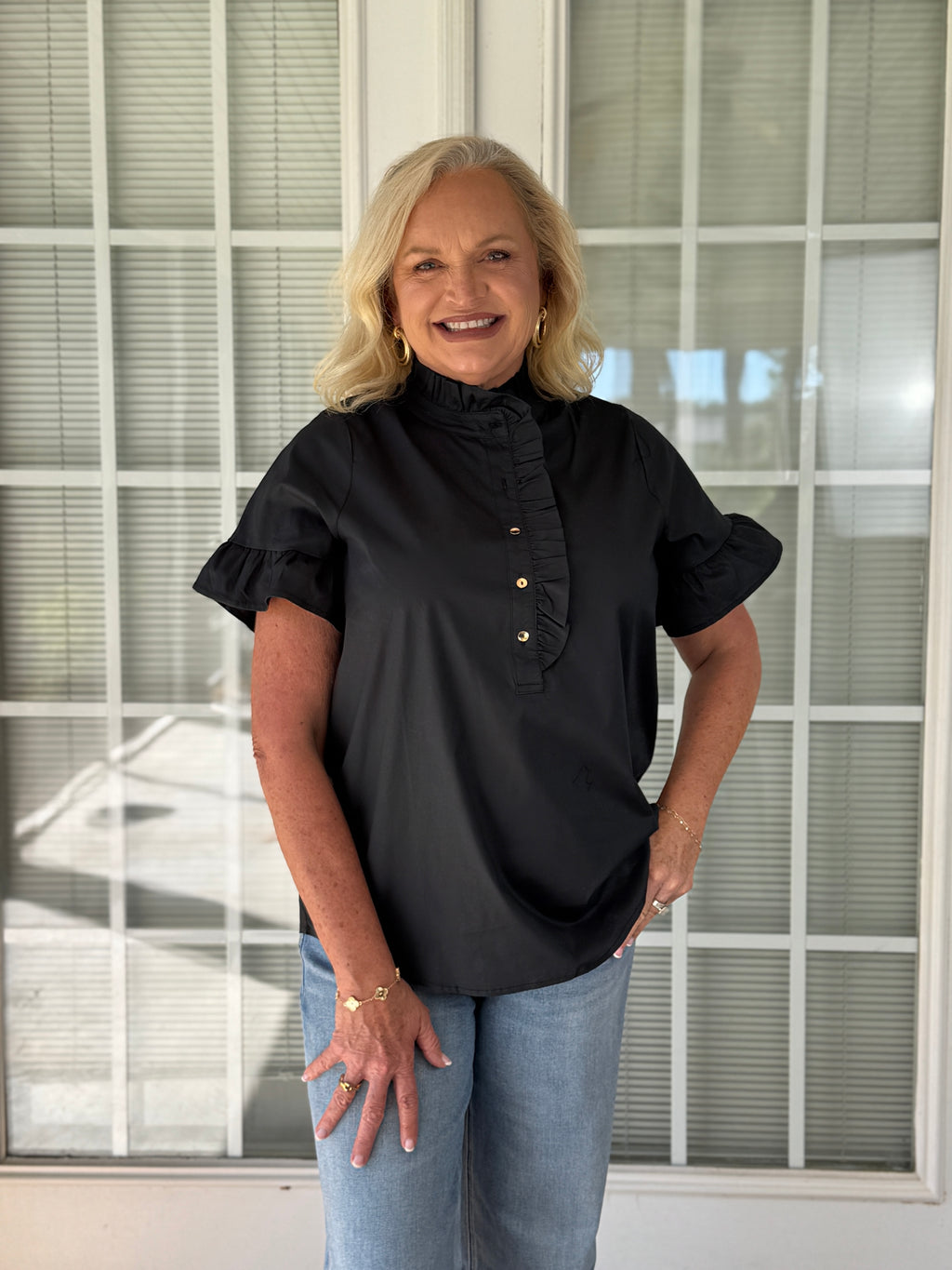 Mary Square - Tibi Top - Black