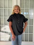 Mary Square - Tibi Top - Black