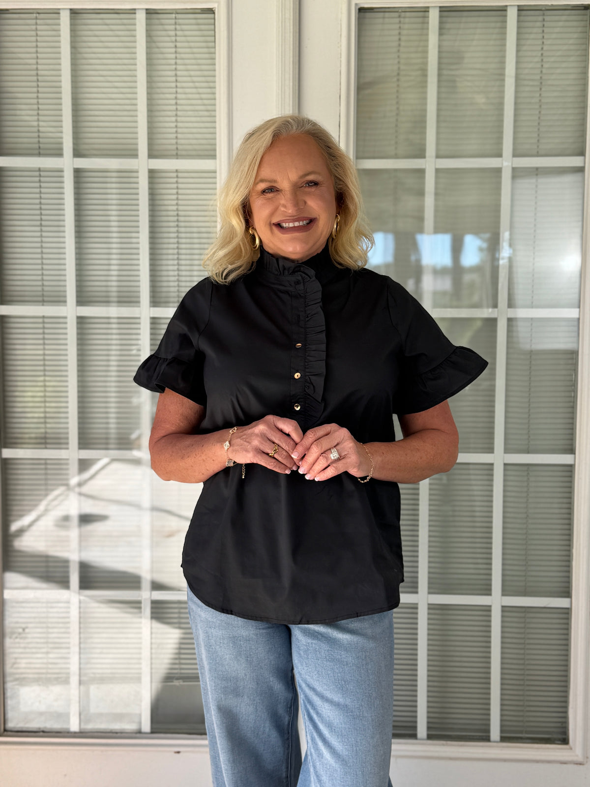 Mary Square - Tibi Top - Black