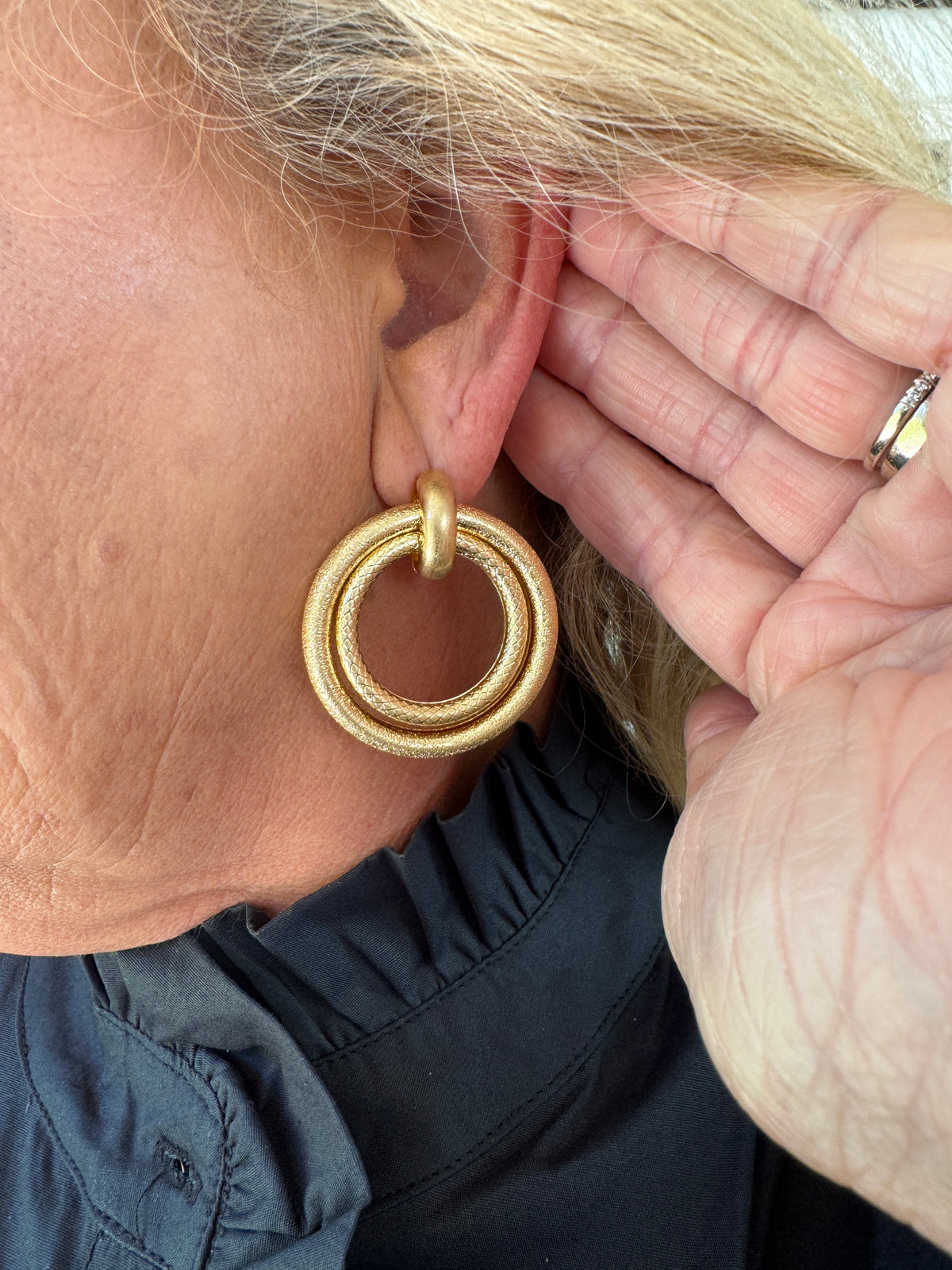 Door Knocker 2 Ring Earrings