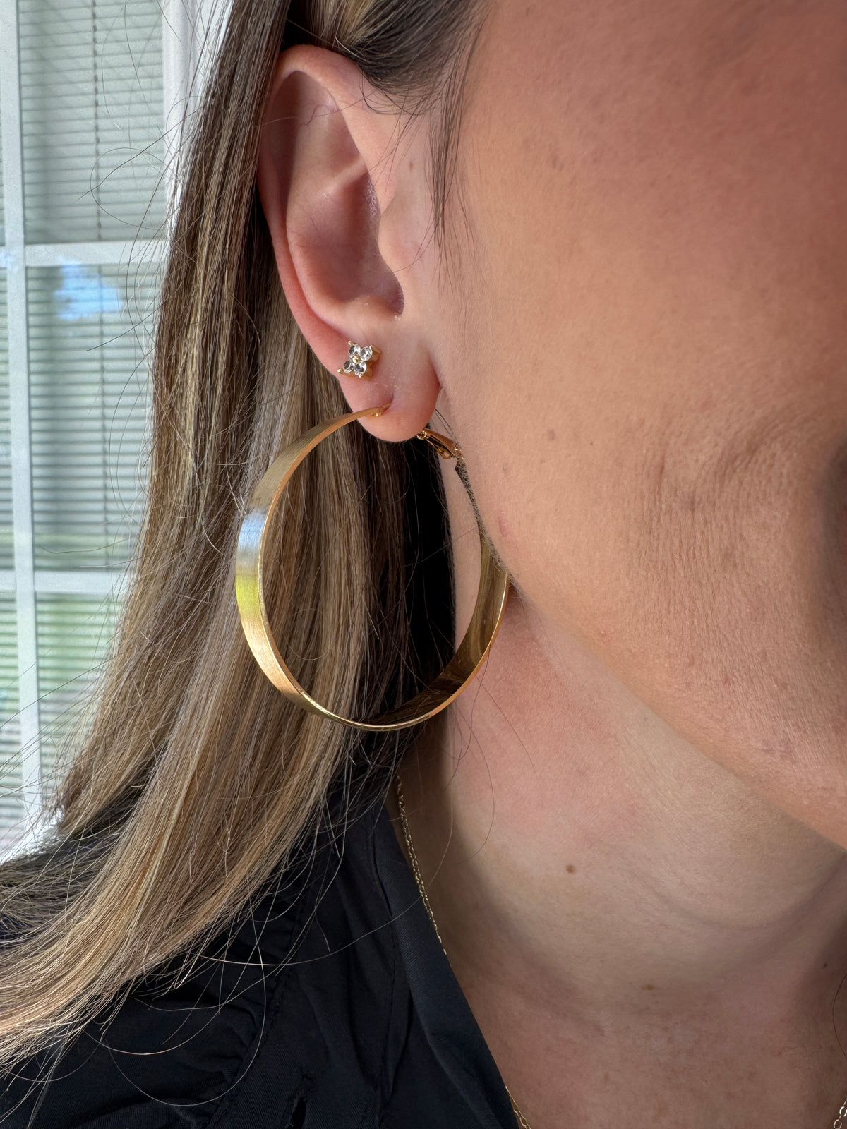 50mm Flat Round Hoops