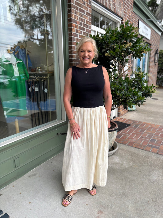 Show Me Your MuMu - Luisa Maxi Dress - Black & Cream
