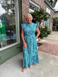 Tressa Floral Riah Button Down Maxi Dress