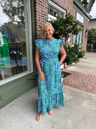 Tressa Floral Riah Button Down Maxi Dress