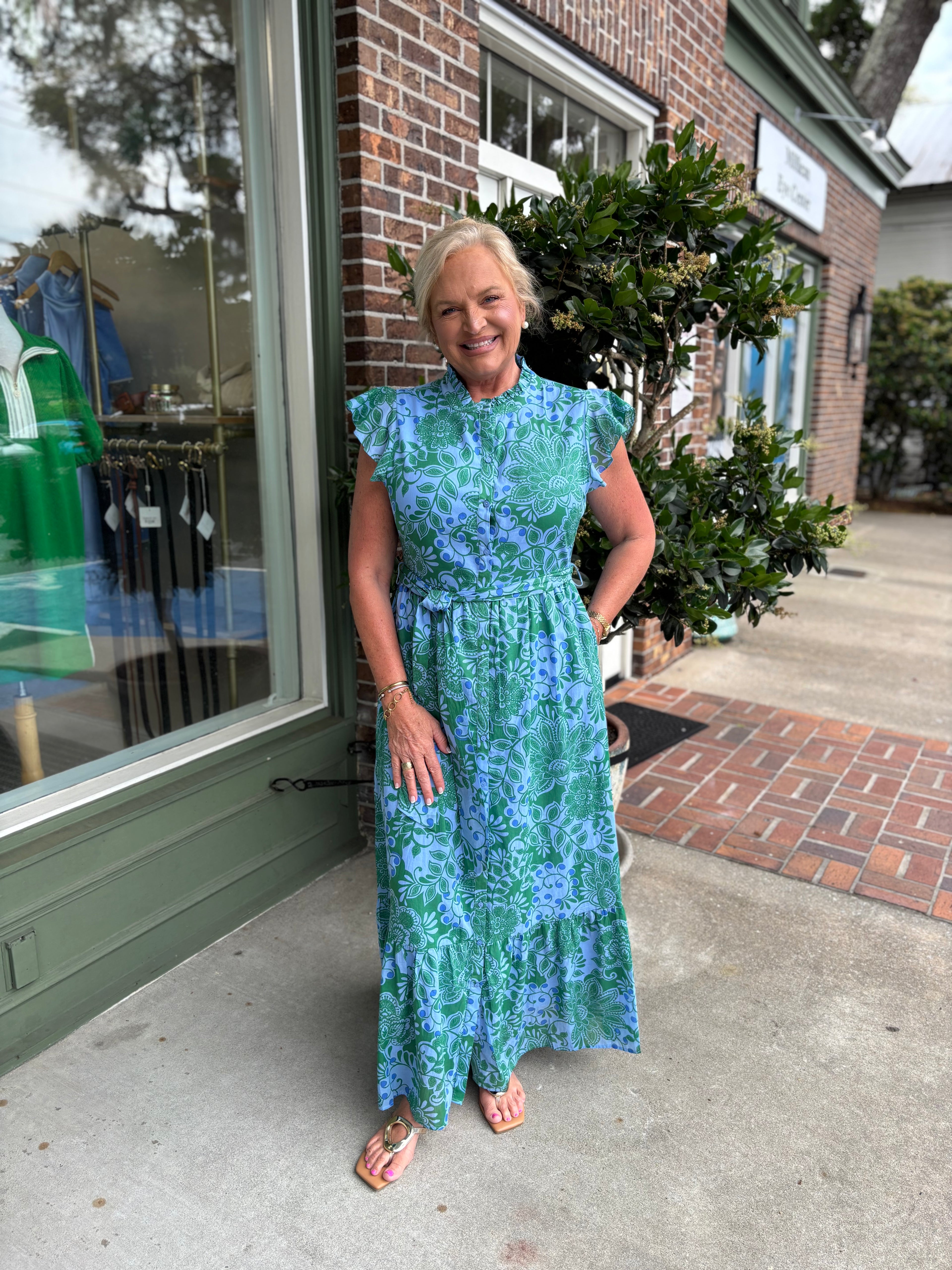 Tressa Floral Riah Button Down Maxi Dress