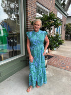 Tressa Floral Riah Button Down Maxi Dress
