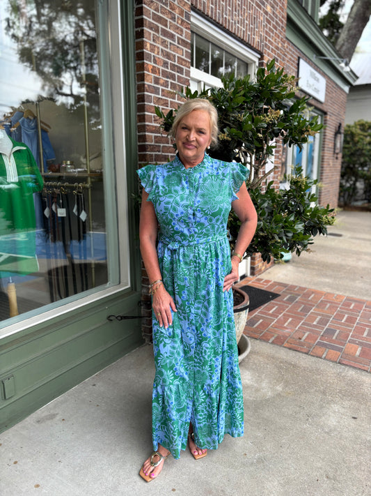 Tressa Floral Riah Button Down Maxi Dress