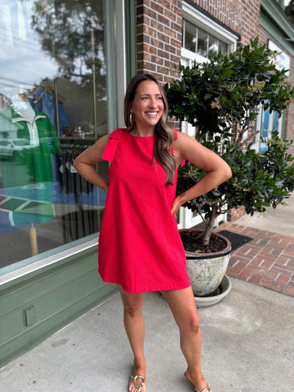 Dreamer Eyelet Dress - Red