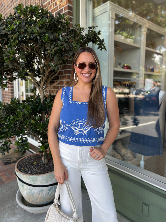 Give Me Sunshine Top - Blue