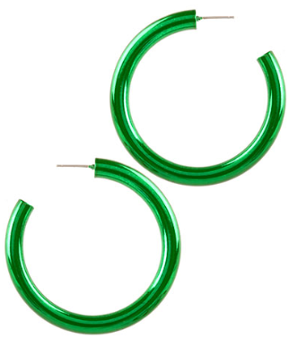 Metallic Coated Hoop - Medium - Green