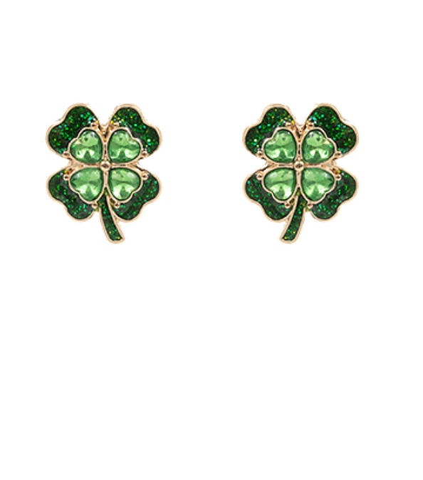 Shamrock St. Patrick's Day Studs