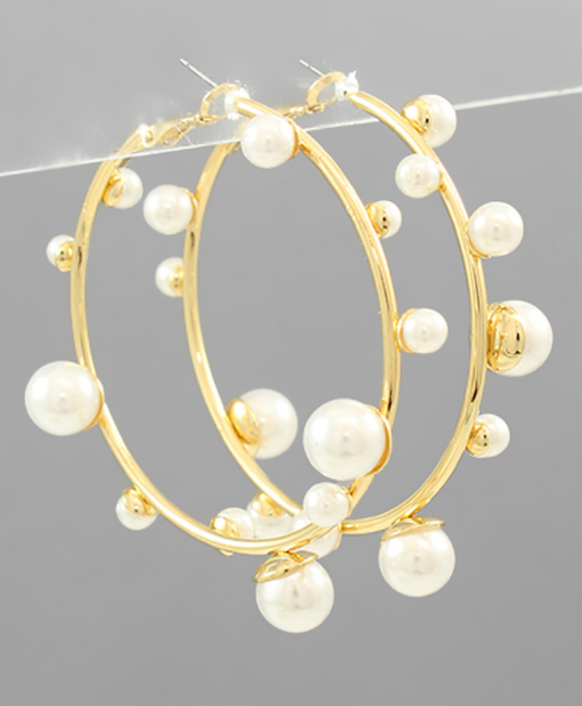 Pearl Stationed Hoops