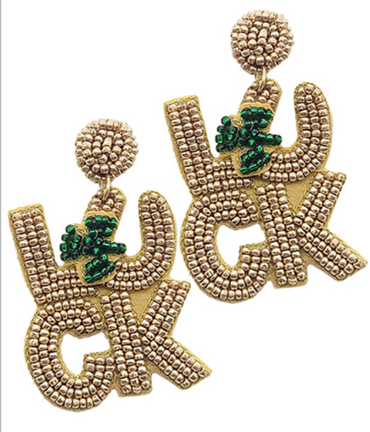 LUCK Beaded Earrings - Gold