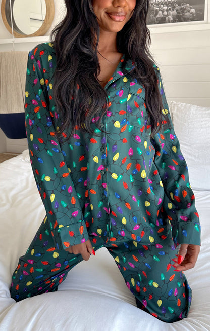 Show Me Your MuMu - Classic PJ Set - Festive Lights Silky