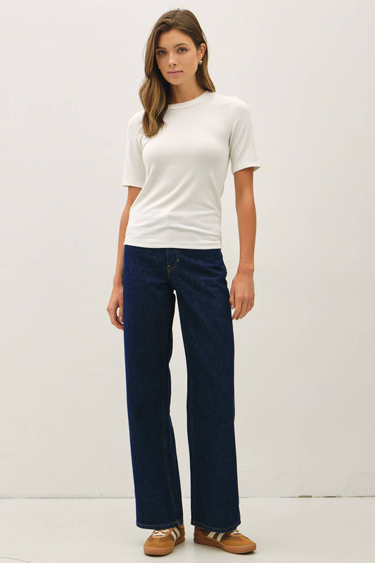 Ultra Soft Basic Short Sleeve Tee - Ivory