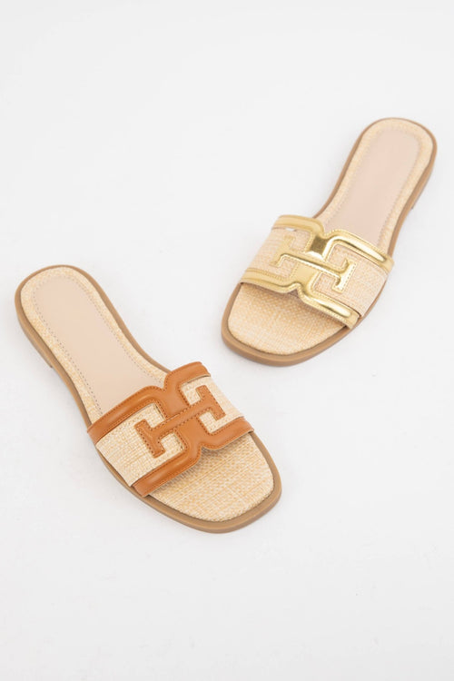 Abia Sandals - Cognac - KJ Clothier