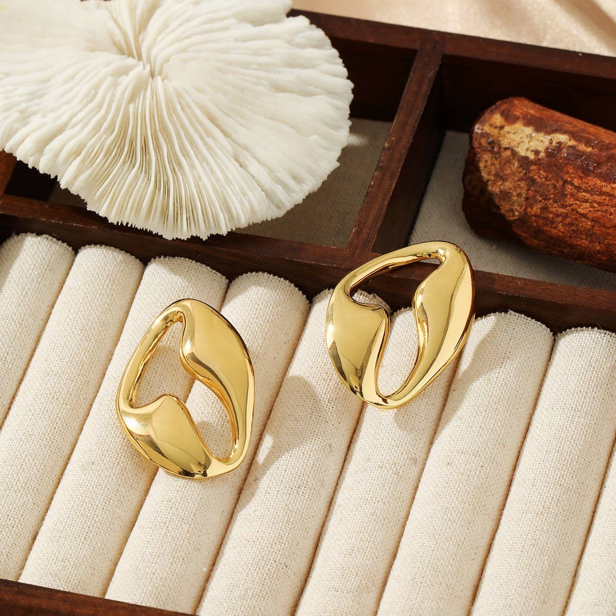 Abstract Gold Earrings - KJ Clothier