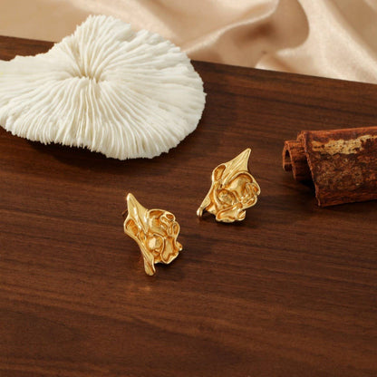 Abstract Gold Earrings - KJ Clothier