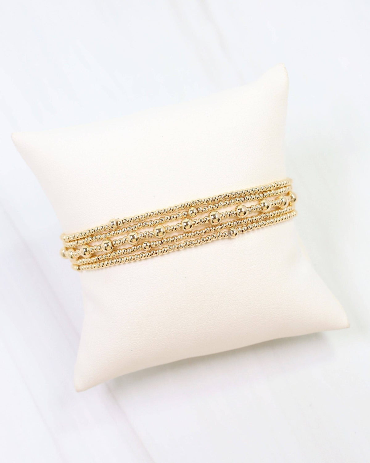 Anadarko Beaded Bracelet Set - Gold - KJ Clothier